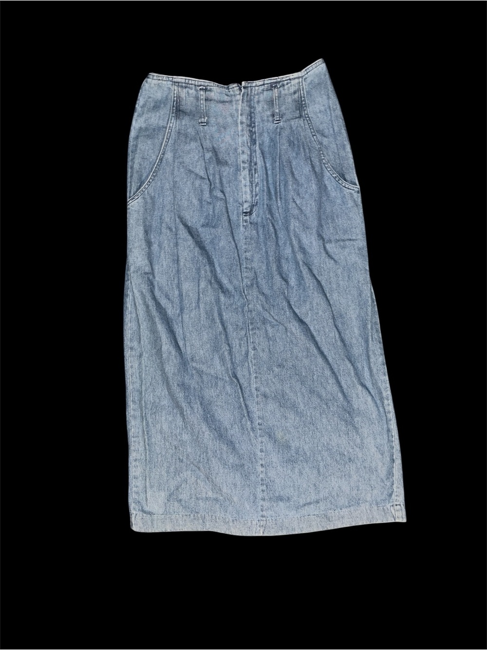 Cambridge Dry Goods Light Blue Denim Midi Skirt